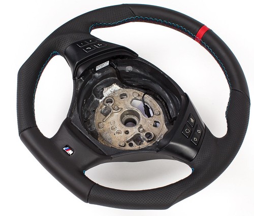 Flattened leather steering - flattened,