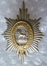 Worcestershire Regiment Cap Badge 2 Lugs Bi-Metal ANTIQUE Org