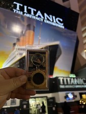 AUTHENTIC TITANIC RECOVERED COAL KEY RING CHAIN HIGHLAND MINT WHITE STAR LINE 