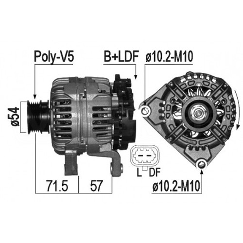 Alternator for opel astra - alternator, 1.6