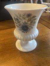 Wedgwood Clementine Small Bone China Urn Vase Blue & White Floral Pattern