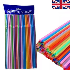 100 Colorful  Straws Flexible