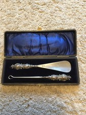 vintage button hook & shoehorn