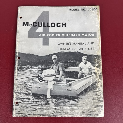 Oem mcculloch owners manual - owners, &