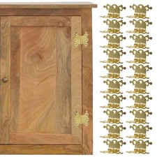 Butterfly Hinges SET OF 20 Cabinet Cupboard Door Box Small Brass Gold Decorative