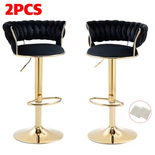 2pcs velvet bar stools - bar,