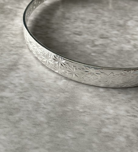 Sterling silver diamond cut - silver,