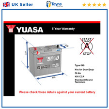 Car Battery YBX5057 Yuasa 049