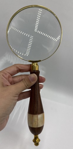 10x wooden magnifying glass - magnifying,