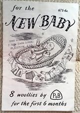 PATONS KNITTING PATTERN 671 FOR 8 WOOLLIES IN BABY WOOL ~ FOR FIRST 6 MONTHS