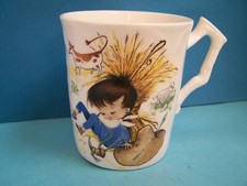 Cup Aynsley England Bone China Vintage Little Boy Blue coffee Tea mug damaged