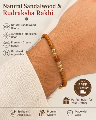 Natural sandalwood rudraksha - natural,