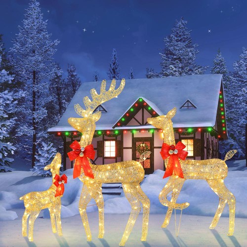 Set pre lit reindeer - 3,