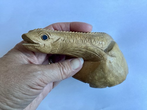 Carved wooden dragon head - carved,