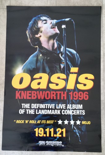 Poster oasis knebworth 1996 - -,