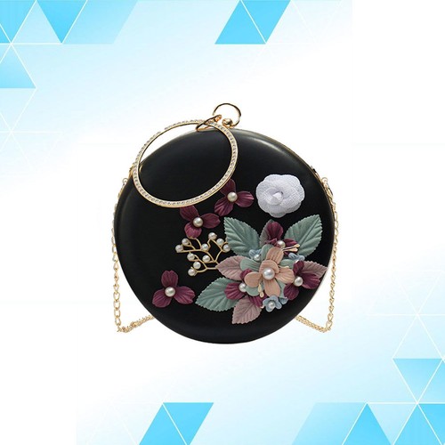 Clutch bag pearl beaded - clutch,