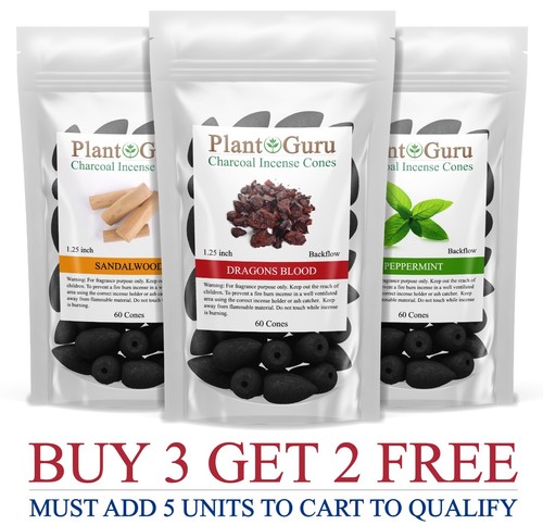 Charcoal incense cones - charcoal,