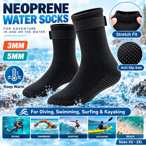 5mm neoprene diving socks - neoprene,