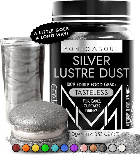 Silver edible glitter for - edible,