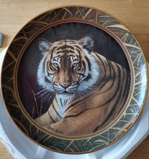 Franklin mint - Regal repose tiger plate art by Rob MacIntosh