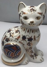 Imari Pattern Gold Tone  Cat