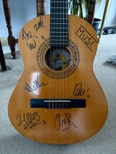 Spanish Acoustic Guitar Signed by Muse with Original Signatures. Free Postage
