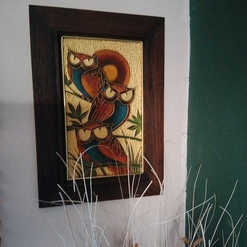 Board owl painting - board, anek