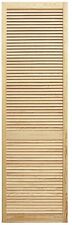 Wooden Louvre Wardrobe Door – Solid Pine, White or Natural – Slatted Panel 21mm