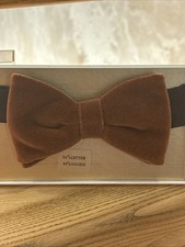 New brown velvet bow - velvet,
