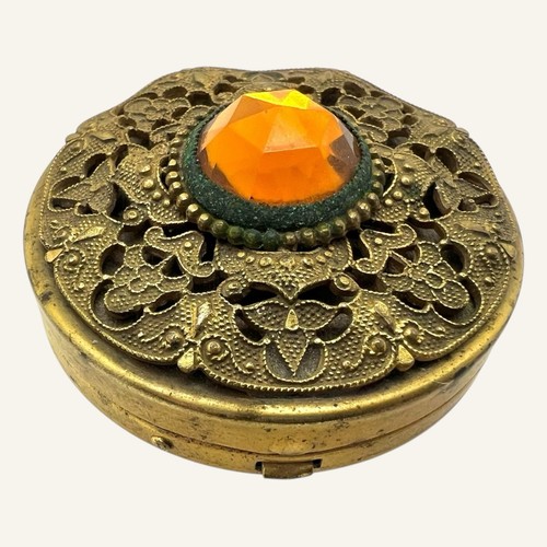 Antique vtg jeweled ormolu - jeweled,