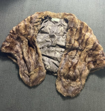 Vtg Ferris Fur Service Women’s Natural Mink (?) Fur Shoulder Warmer Stole Wrap