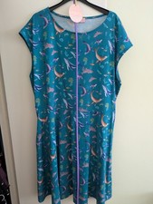 Popsy Shayla Sea life Knee Length Dress Size 20. Flattering Fit And Flare Style.