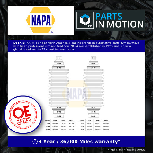 Steering rack boot fits - steering,