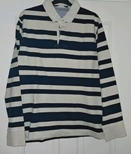 Mens Blue and White Rugby Shirt XXL