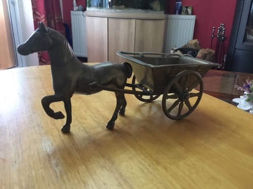 Vintage brass horse - brass,