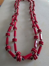 Vintage Red And Silver Tone