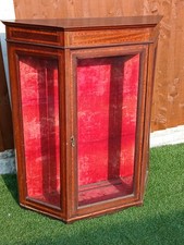 Antique Cabinet With Red Velvet Interior. Working Lock and Key.