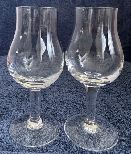 Pair vintage clear glass - of,