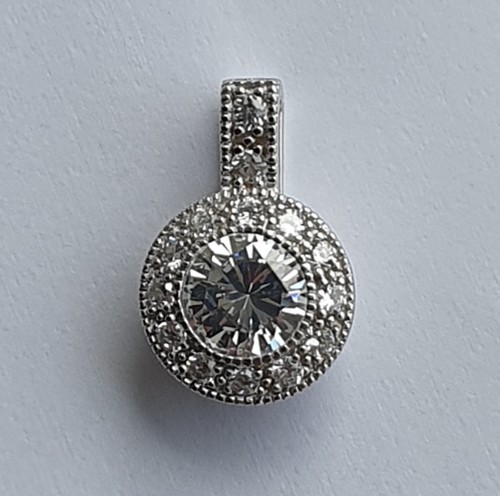 Sterling silver and cubic - silver,