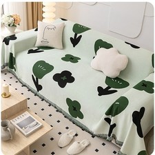 Tulip Sofa Throw Cover Flower Chenille Blanket Couch Protector Multiple Sizes 