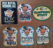 6 x PUMP CLIPS - FOX BREWERY