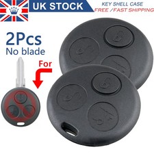 2 for Smart Car 3 Buttons Remote Key Fob Case City Roadster Fortwo Forfour Coupe