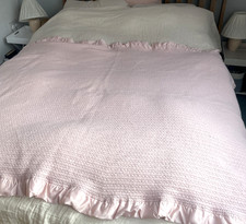 John Atkinson 100% Wool Atkincel Cellular Blanket Pink w/Satin Edge W150 x L200