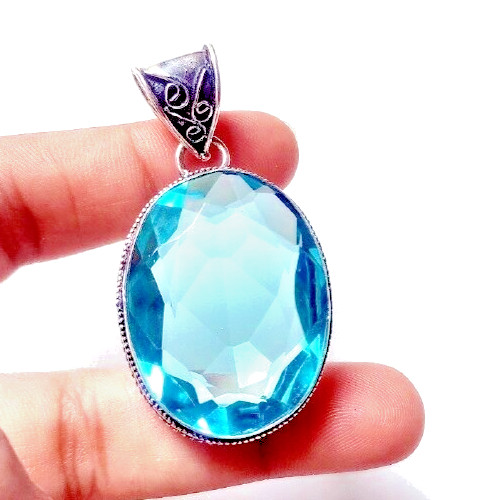 Swiss blue topaz gemstone 925 - swiss,