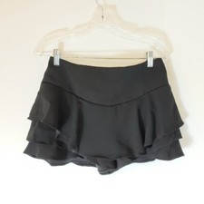 BNWOT - Zara Black Ruffled Mini Skort - Medium (2408)