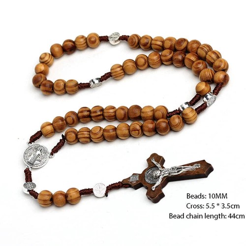 10mm wood beads - wood, rosary