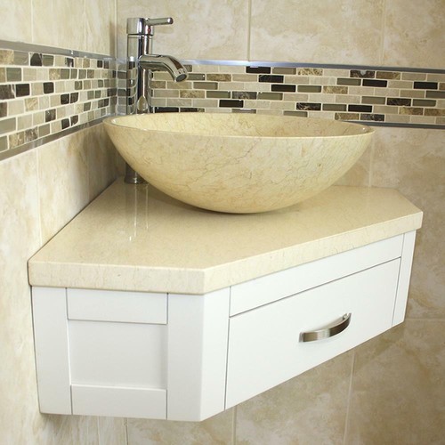 Bathroom vanity painted corner - vanity,