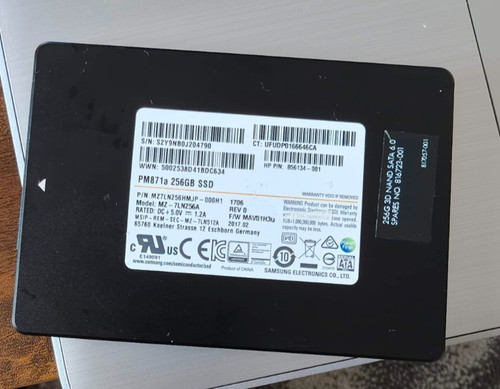 Samsung pm871a 256gb - samsung, ssd