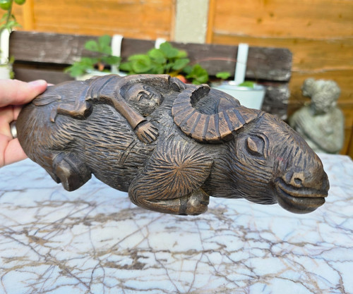 Chinese antique carved bamboo - antique,
