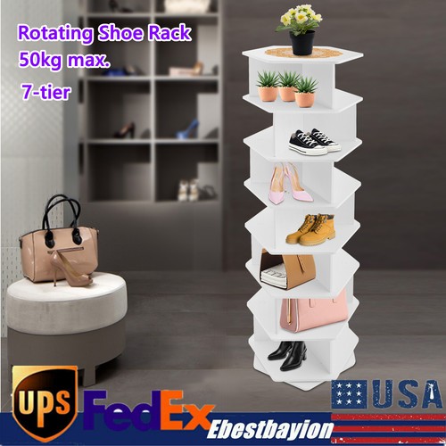 Rotating shoe rack tower - shoe,